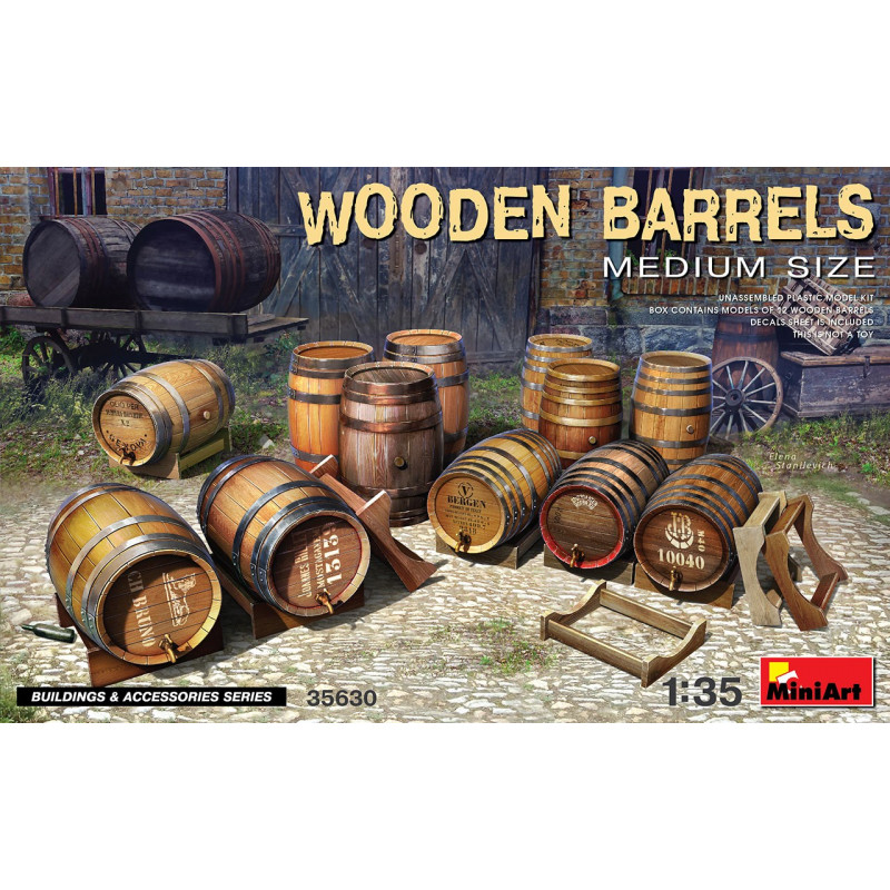 WOODEN BARRELS. MEDIUM SIZE 1/35