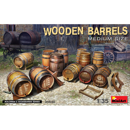 WOODEN BARRELS. MEDIUM SIZE 1/35