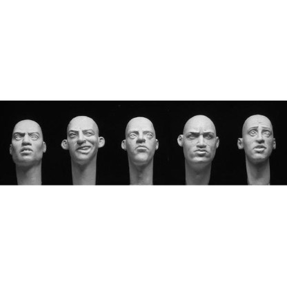 5 more Caucasian heads, formed eyes 1/35