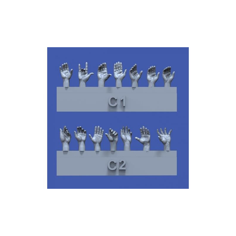 Assorted hands set No 3 1/35