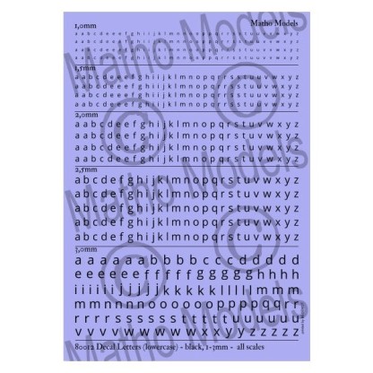 Navy Style Font-Alphabet 12", 6" And 3"-Black 1/72 2