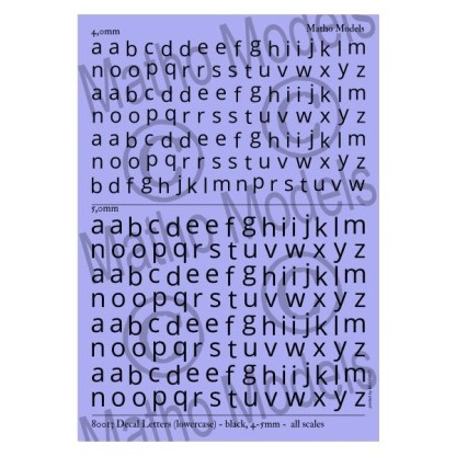 Navy Style Font-Alphabet 12", 6" And 3"-Black 1/72 2