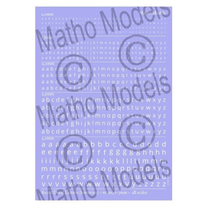 Navy Style Font-Alphabet 12", 6" And 3"-Black 1/72 2