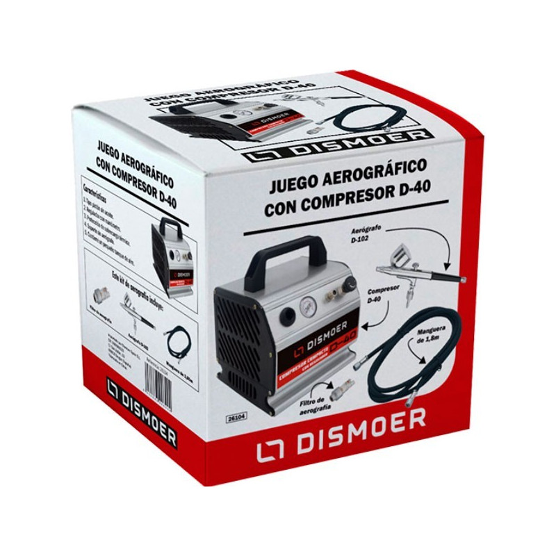 Juego Aerográfico Dismoer Compresor D-40