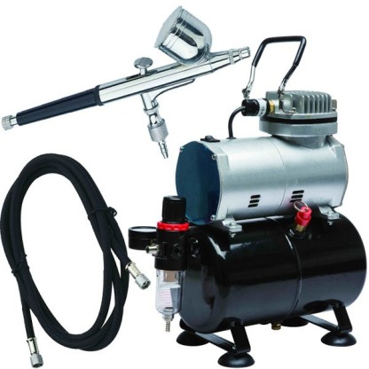 SET AEROGRAFÍA AERÓGRAFO Y COMPRESOR AS-186K