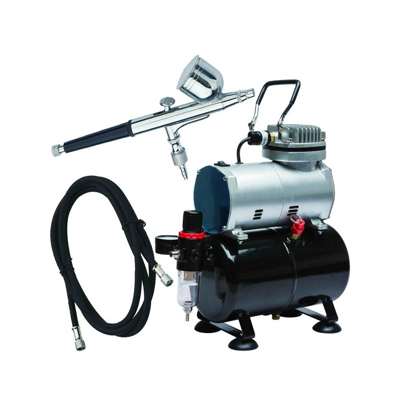 SET AEROGRAFÍA AERÓGRAFO Y COMPRESOR AS-186K