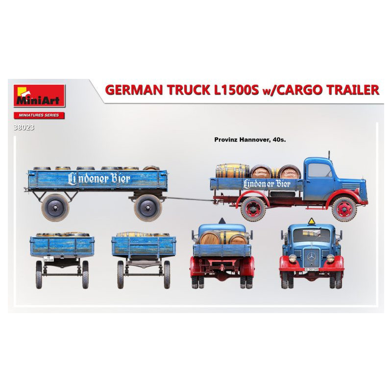 GERMAN TRUCK L1500S w/CARGO TRAILER