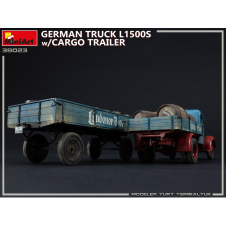 GERMAN TRUCK L1500S w/CARGO TRAILER