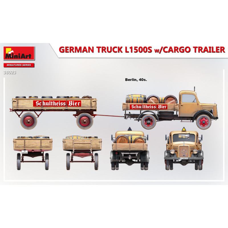 GERMAN TRUCK L1500S w/CARGO TRAILER