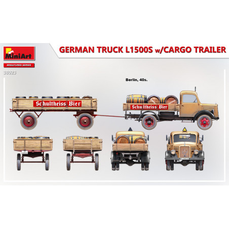 GERMAN TRUCK L1500S w/CARGO TRAILER