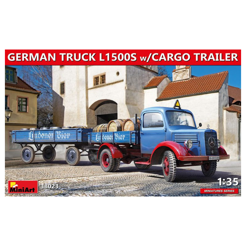 GERMAN TRUCK L1500S w/CARGO TRAILER