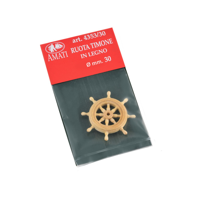 Rueda de timón de madera mm.20