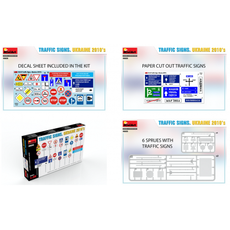 ALLIES ROAD SIGNS WWII. EUROPEAN THEATER OF OPERATIONS 1/35