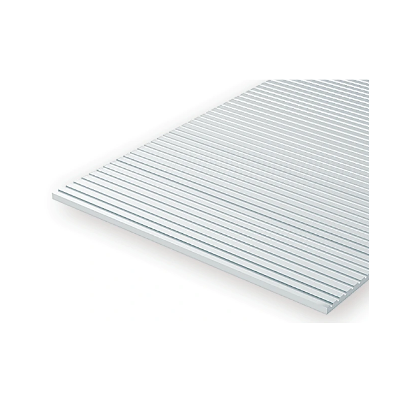 2037 - .037" OPAQUE WHITE POLYSTYRENE HO SCALE FREIGHT CAR SIDING