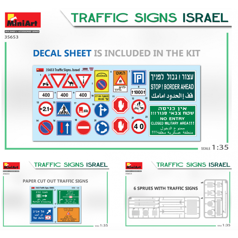 GERMAN ROAD SIGNS WW2 (FRANCE 1944) 1/35