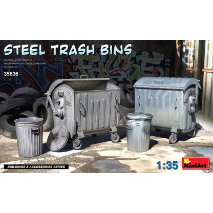 STEEL TRASH BINS