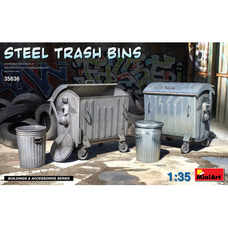 STEEL TRASH BINS