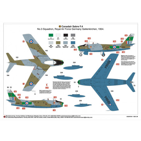 Canadair Sabre F.4 RAF NEW TOOL 1/48