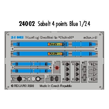 CINTURONES SABELT 4 PUNTOS AZUL 1/24