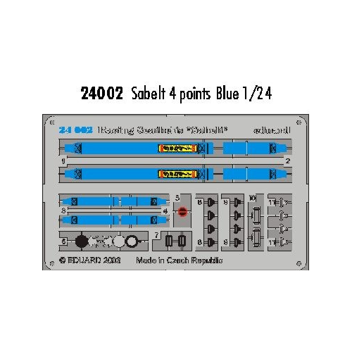 CINTURONES SABELT 4 PUNTOS AZUL 1/24