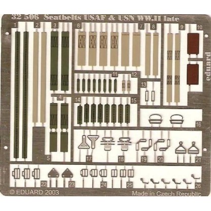 SEATBELTS USAFUSN WWII 1/32 EDUARD