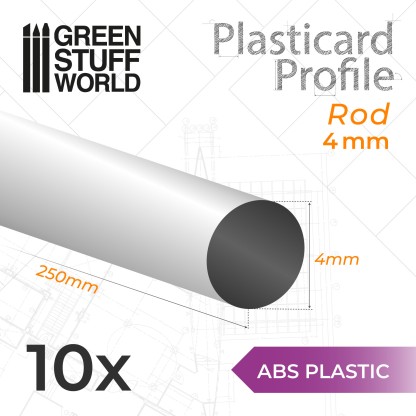 Perfil Plasticard BARRA 4 mm