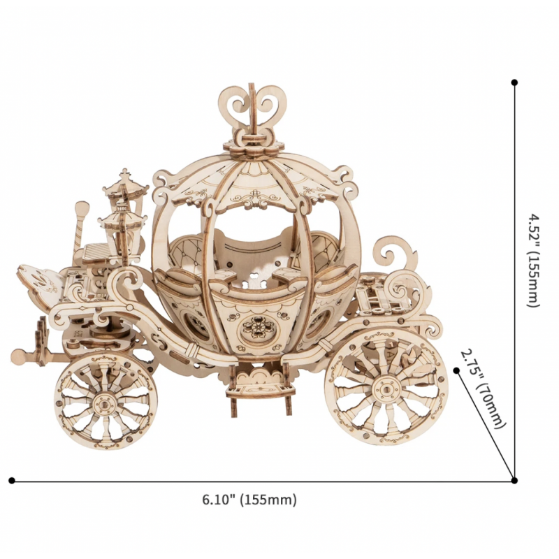 Rolife Pumpkin Carriage TG302 3D Wooden Puzzle