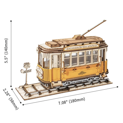 Rolife Retro Tramcar TG505 - Modern 3D Wooden Puzzle 2