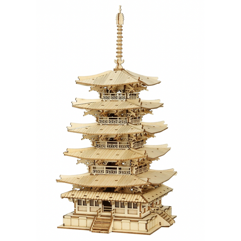 Rolife DIY Five-storied Pagoda 3D Wooden Puzzle TGN02