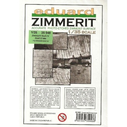 ZIMMERIT STUG IV AUSF. G LATE 1/35 EDUARD