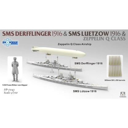 SMS Derfflinger 1916 & SMS Luetzow 1916 & Zeppelin Q Class (Limited Edition) 1/700 2