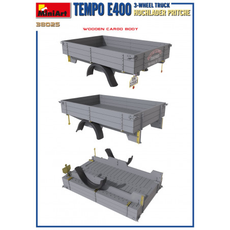 TEMPO E400 HOCHLADER PRITSCHE 3-WHEEL TRUCK