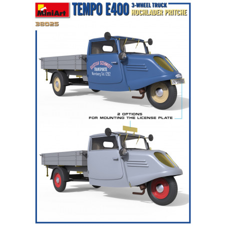 TEMPO E400 HOCHLADER PRITSCHE 3-WHEEL TRUCK