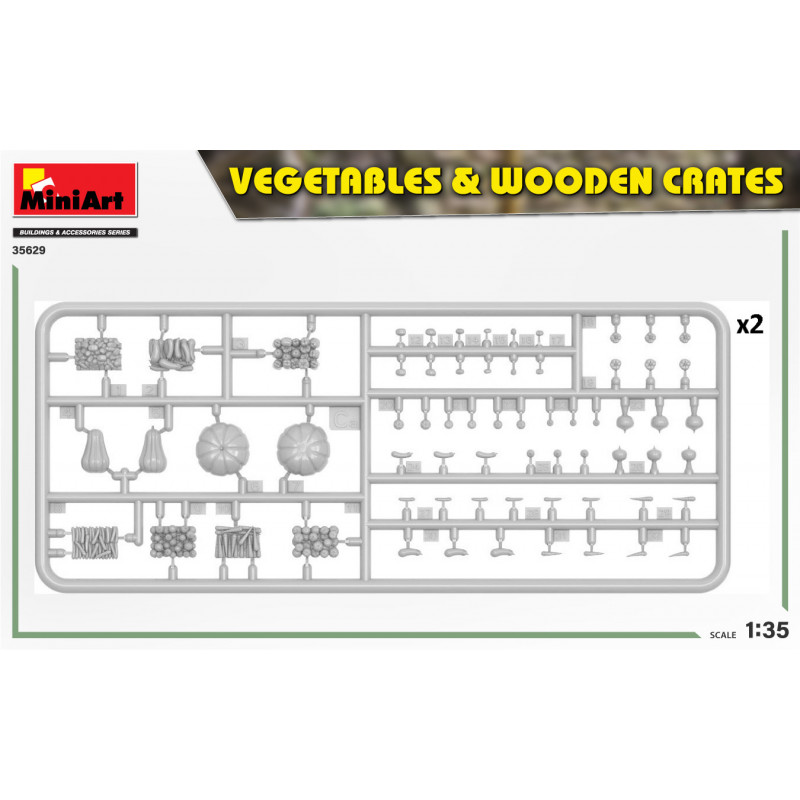 VEGETABLES & WOODEN CRATES 1/35