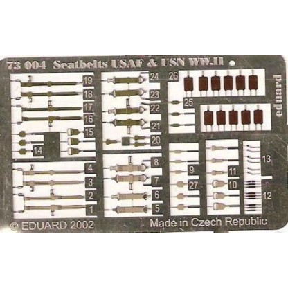 CINTURONES USAF WWII 1/72 EDUARD