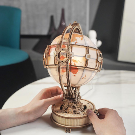 ROKR Luminous Globe ST003 3D Wooden Model