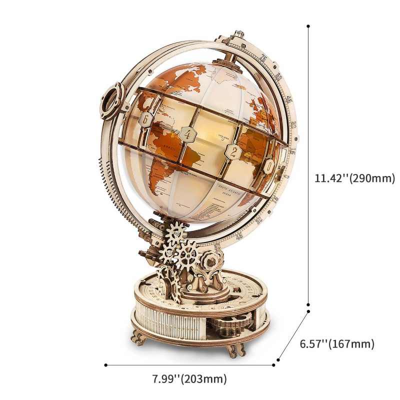 ROKR Luminous Globe ST003 3D Wooden Model