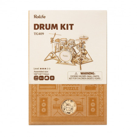 Rolife Drum kit TG409 3D Wooden Puzzle