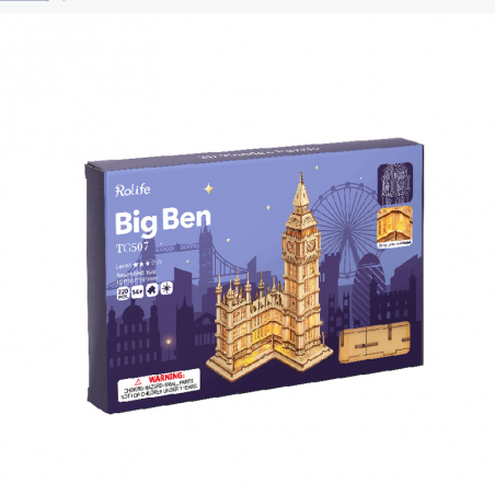 Rolife Big Ben With Lights TG507 Architecture 3D Wooden Puzzle