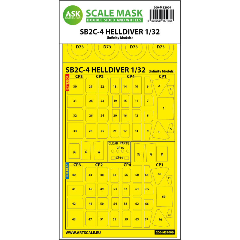 SB2C-4 Helldiver double-sided express mask for Infinity kit