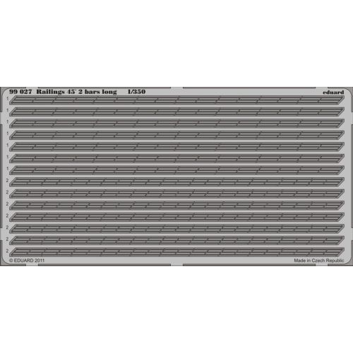 BARANDILLAS 45º 2 BARRAS LARGA 1/350