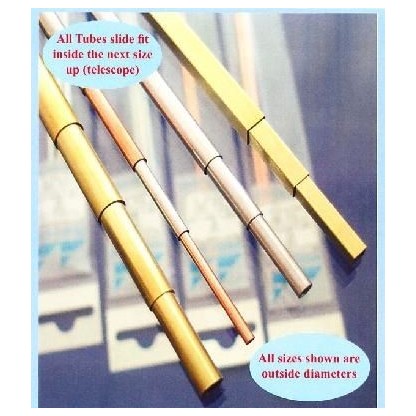 TUBO DE LATON DE 5x0.45x4.1 mm. interior (3 piezas) 305 mm. largo