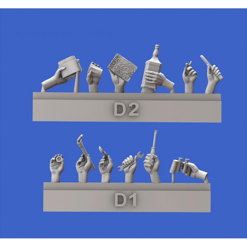 Assorted hands set No.1 1/35