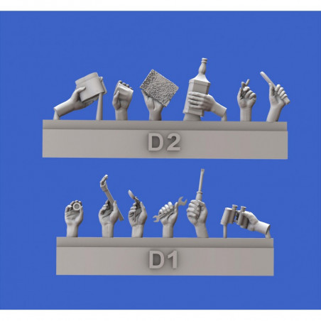 Assorted hands set No.1 1/35