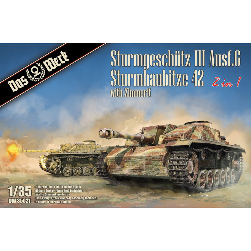 Sturmgeschütz III Ausf.G/Sturmhaubitze 42
With Zimmerit (2 in 1-Kit)