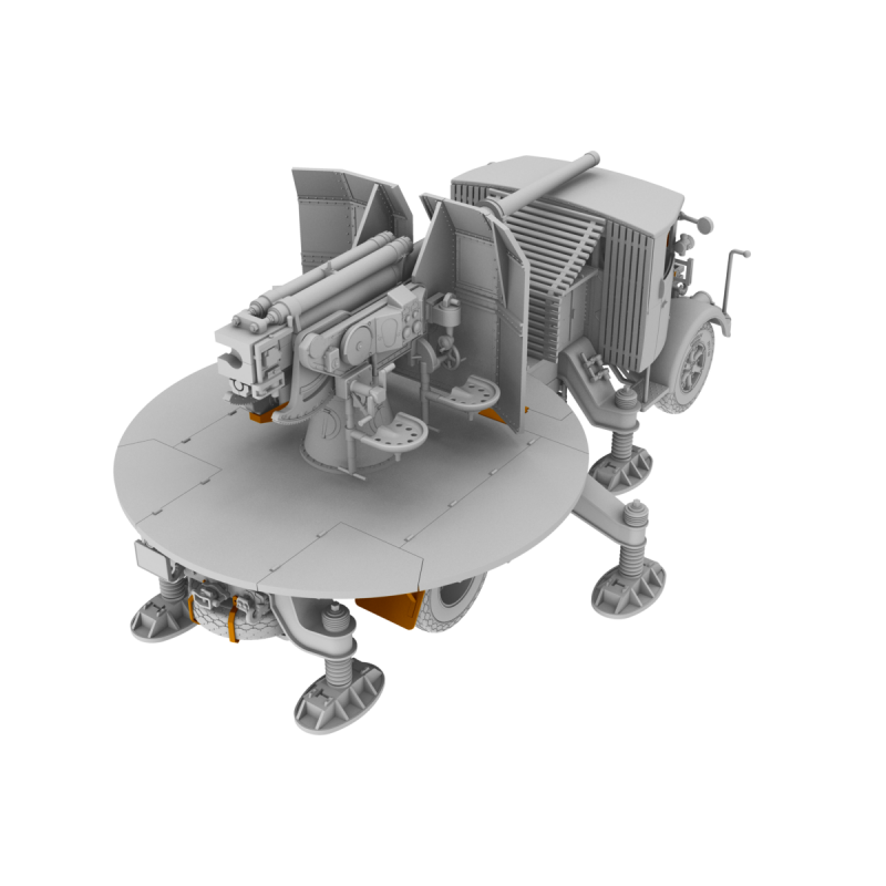 Italian Autocannone 3Ro with 90/53 90mm Anti-Aircraft Gun 1/72