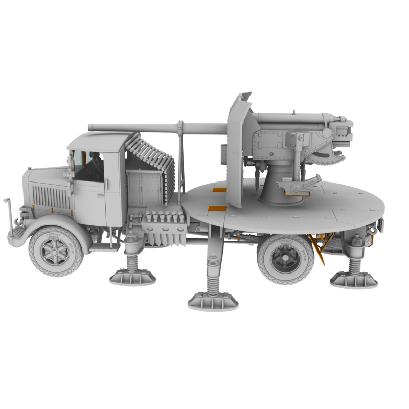 Italian Autocannone 3Ro with 90/53 90mm Anti-Aircraft Gun 1/72