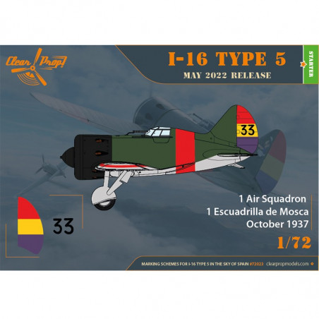 I-16 Type 5 "in the sky of Spain" 1/72