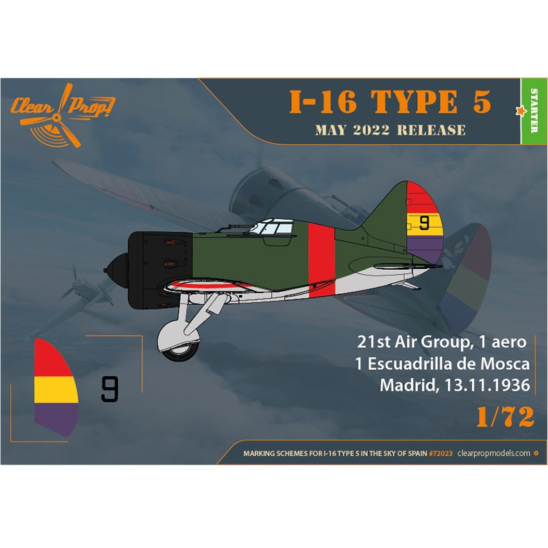 I-16 Type 5 "in the sky of Spain" 1/72