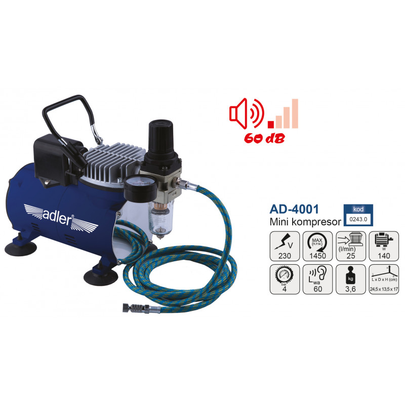 Mini airbrush compressor Fengda AS-18-2